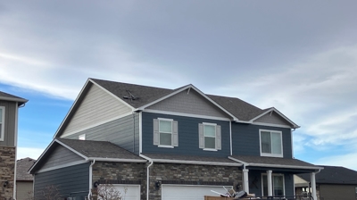 New James Hardie Siding Installation and Roof Replacement in Johnstown, Colorado.